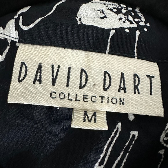 VTG DAVID DART Womens Dress M Retro Whimsical People Dogs Figural Artsy Teacher - Picture 10 of 12